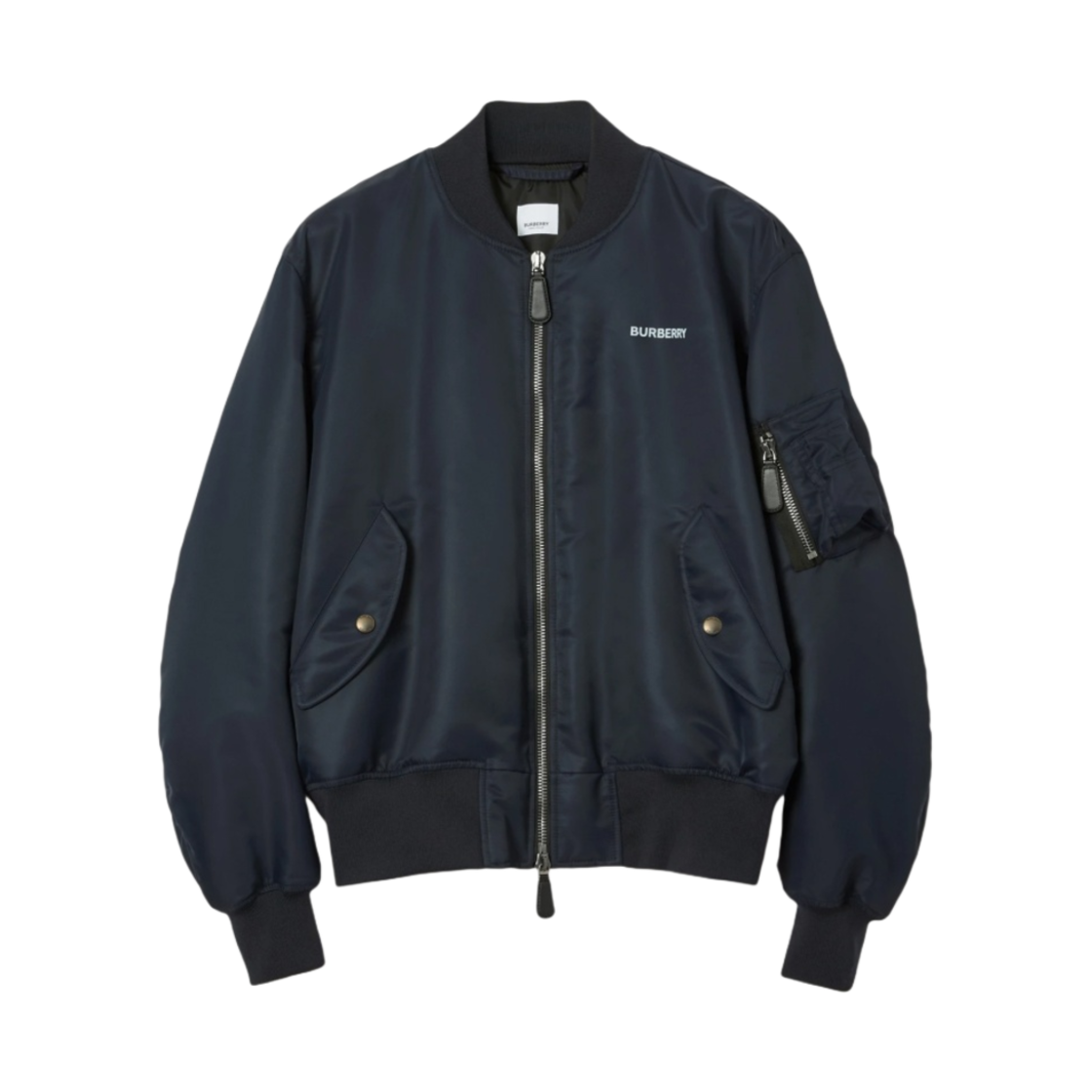 버버리 로고 프린트 나일론 봄버 자켓 스모크드 네이비