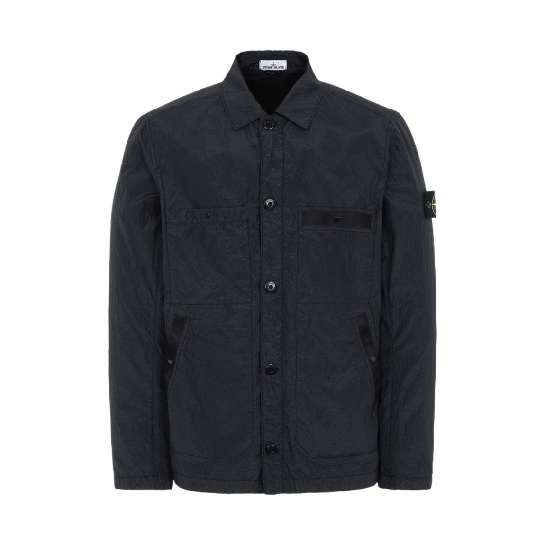 스톤 아일랜드 44229 S.I.P.A/PL 시어서커 TC 오버셔츠 블랙 - 20SS