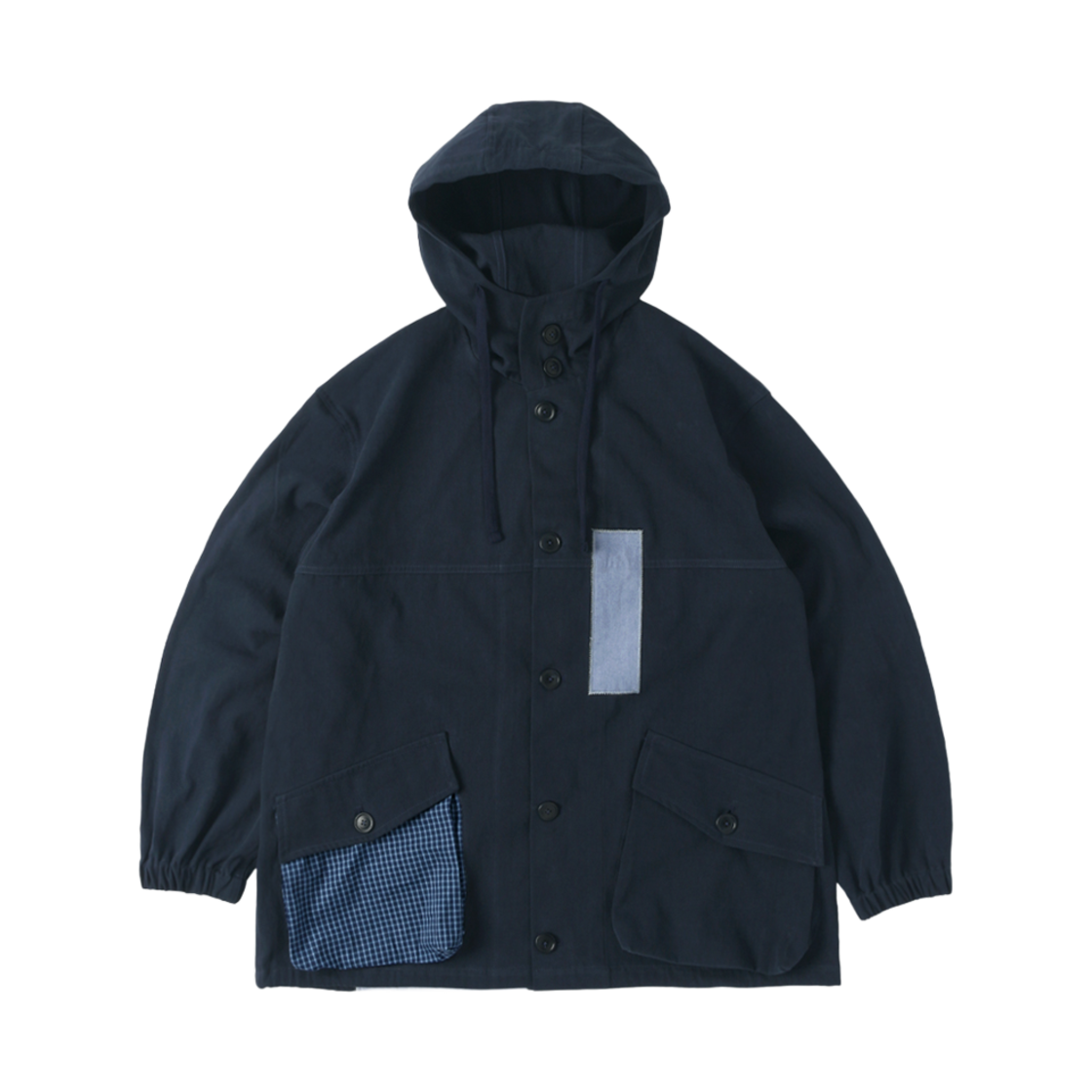 SNCT24FOU001NY SUNNECT Patchwork Hoodie Parka Navy