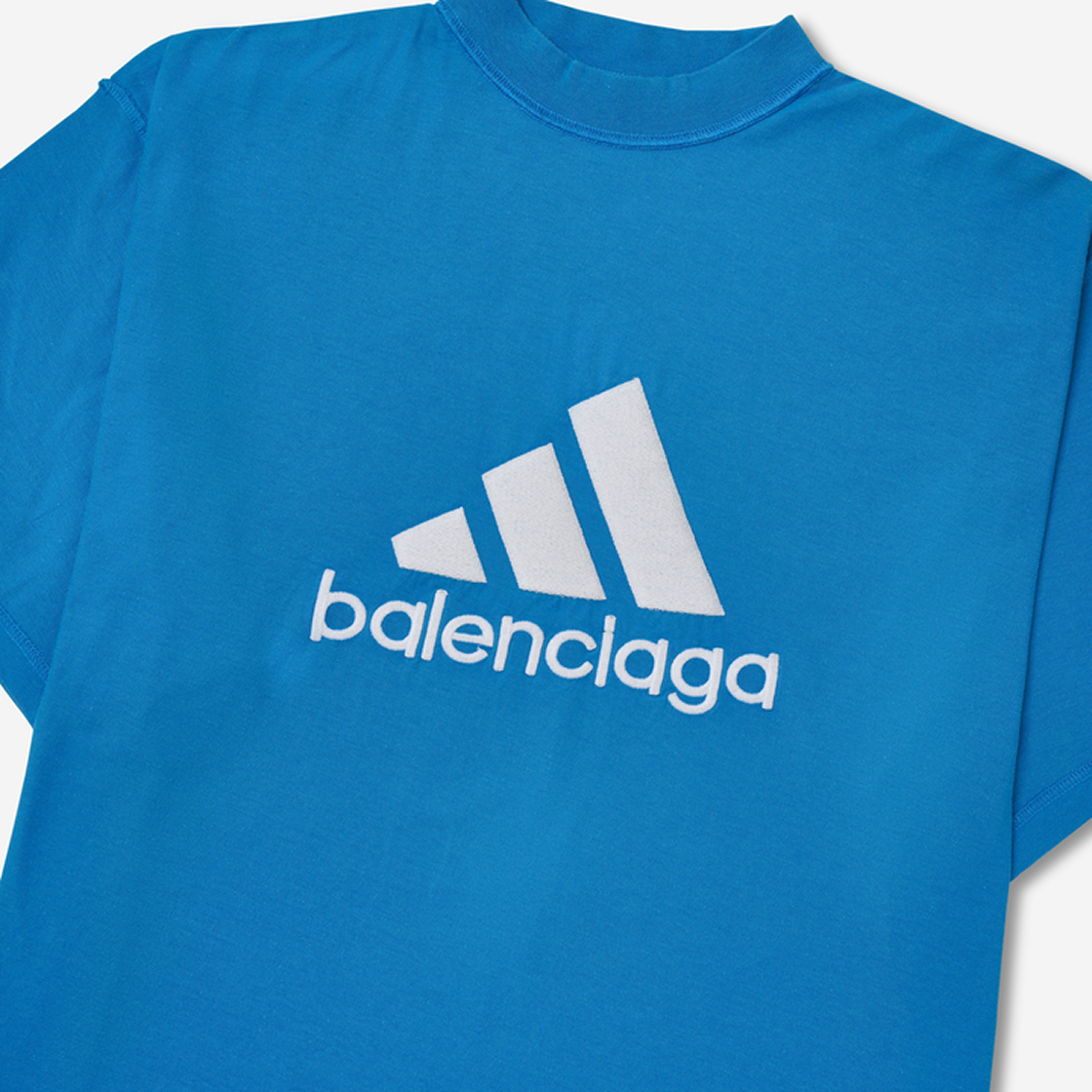 발렌시아가 x 아디다스 오버사이즈 티셔츠 블루(Balenciaga x Adidas Oversized T-Shirt Blue) - 3