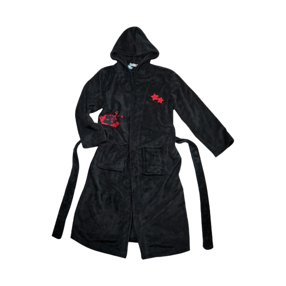다크룸 스튜디오 x 코지 월드 다크월드 후드 로브 블랙(Darkr8m Studio x Cozy World Darkworld Hooded Robe Black)