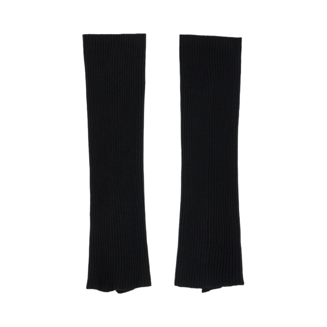 (W) 다이닛 포인트 니트 슬릿 레그 워머 블랙((W) Deinet Point Kint Slit Leg Warmer in Black) - 2