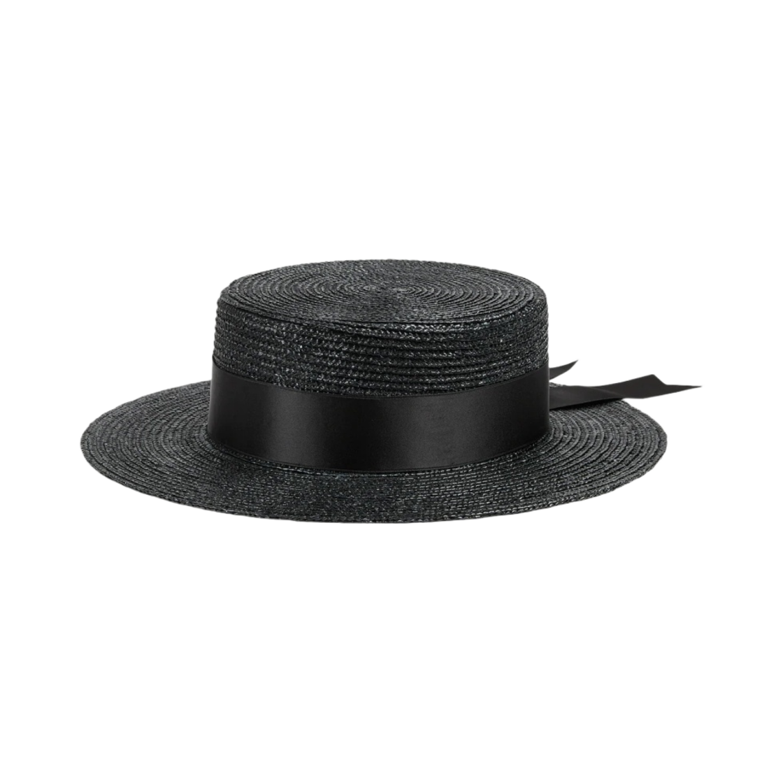 (W) 구찌 스트로우 햇 보우 블랙((W) Gucci Straw Hat with Bow Black) - 1