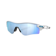 Oakley Radarlock Path Matte White Frame Prizm Deep Water Polarized Lenses Low Bridge Fit