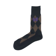 Needles Argyle Jacquard Merino Wool Socks Brown