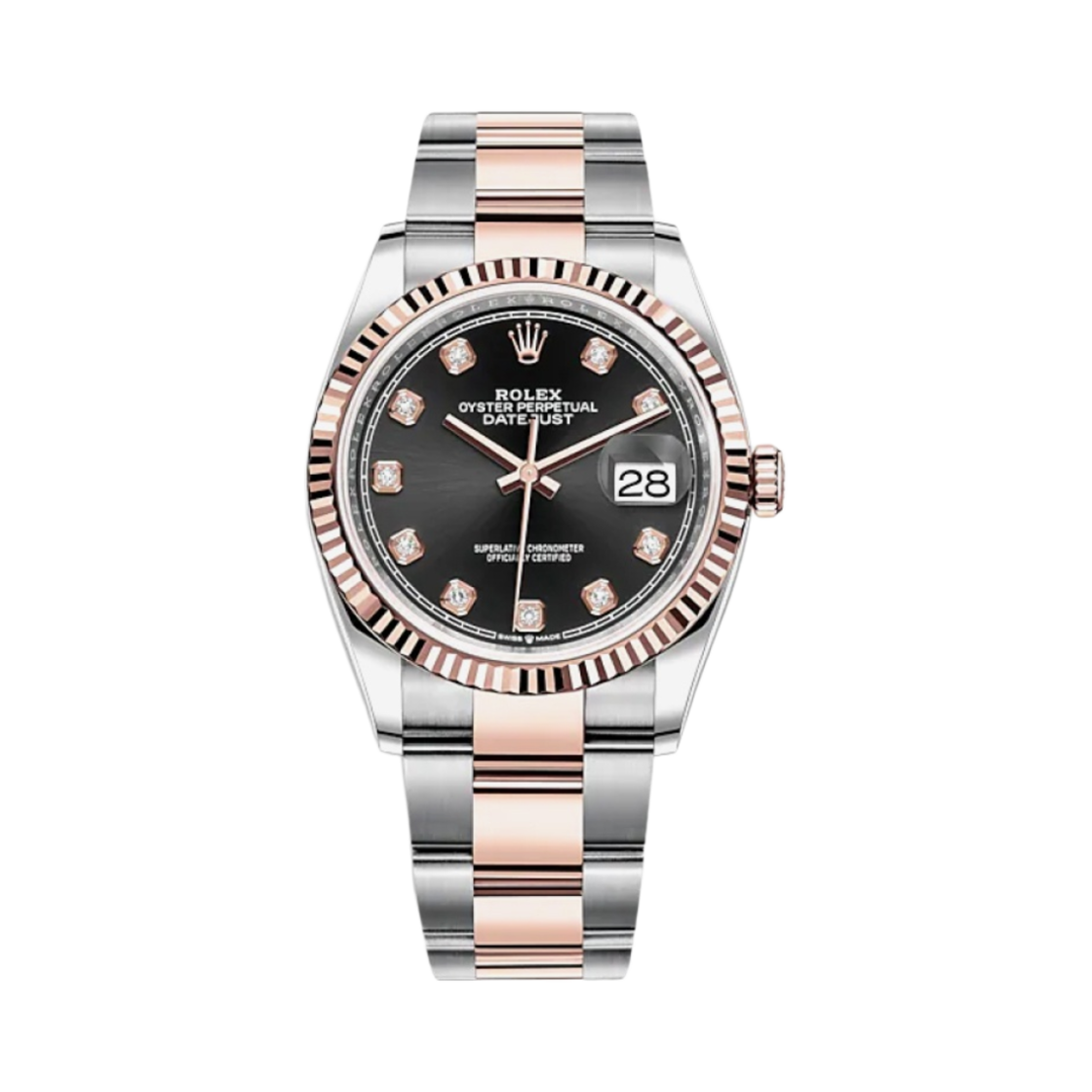 126231 Rolex Datejust 36mm 126231 Bright Black Diamond-Set Oyster