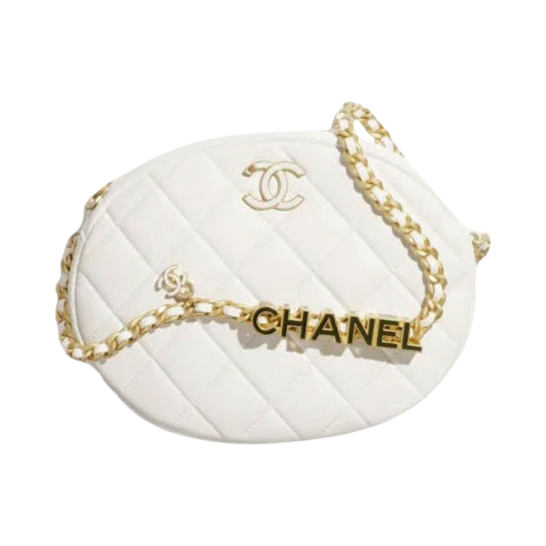 샤넬 미니 카메라 케이스 램스킨 래커 & 골드 메탈 화이트(Chanel Mini Camera Case Lambskin Lacquer & Gold White) - 1