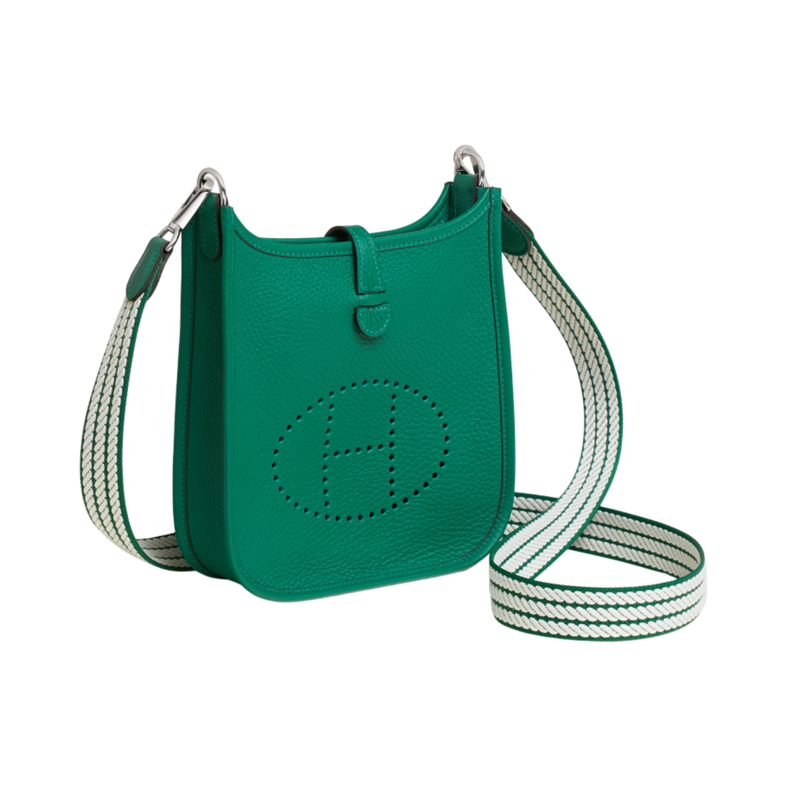 에르메스 에블린 16 아마존 백 클레망스 불카프 & 팔라듐 하드웨어 베르 베흐티고 그리 빨(Hermes Evelyne 16 Amazone Bag Clemence Bullcalf & Palladium Vert Vertigo Gris Pale) - 2