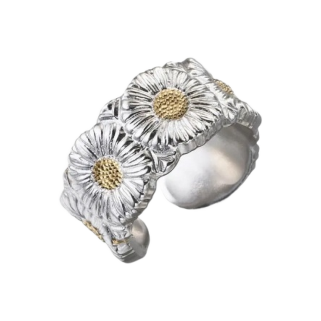 부첼라티 블라썸 이터넬레 데이지 링 베르메이 스털링 실버(Buccellati Blossoms Eternelle Daisy Ring Vermeil Sterling Silver)