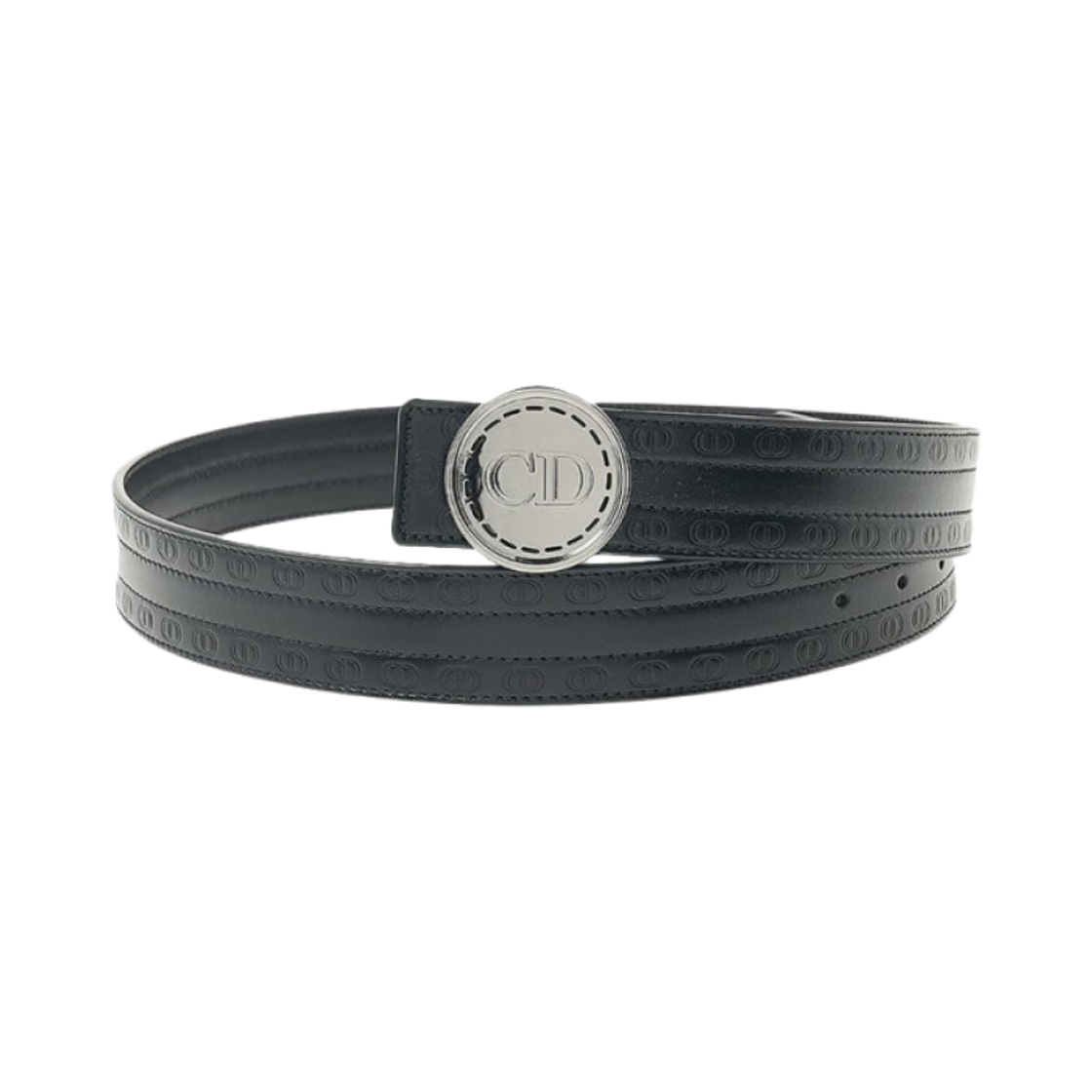 디올 CD 메탈 버클 벨트 블랙(Dior CD Metal Buckle Belt Black) - 1