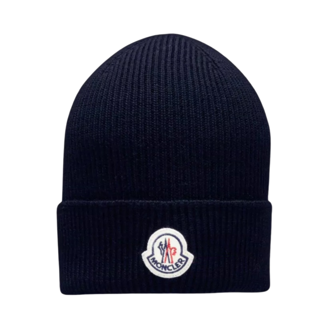 몽클레르 울 비니 네이비 블루 - 23FW(Moncler Wool Beanie Navy Blue - 23FW) - 1