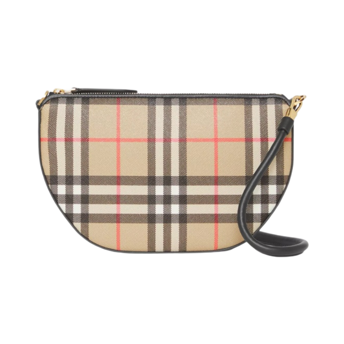 버버리 빈티지 체크 레더 올림피아 파우치 아카이브 베이지(Burberry Vintage Check and Leather Olympia Pouch Archive Beige)
