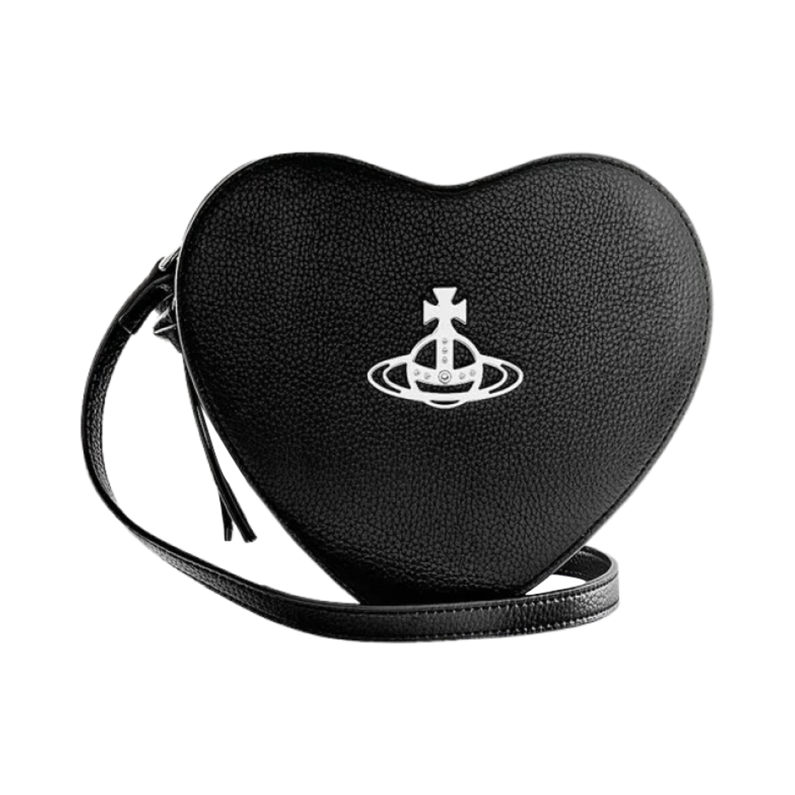 4304006M-S000D-N403 Vivienne Westwood Louise Heart Crossbody Bag Black