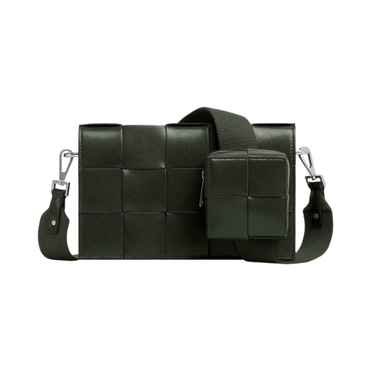 Bottega Veneta Cassette with Versatile Strap Dark Green