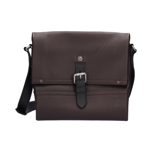 ITN66IP2V7UB [B등급] LOUIS VUITTON Vintage Utah Canyon Messenger Flap Crossbody Bag Leather Brown