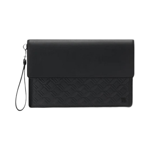 Louis Quatorze Gio Envelope Clutch Bag Black