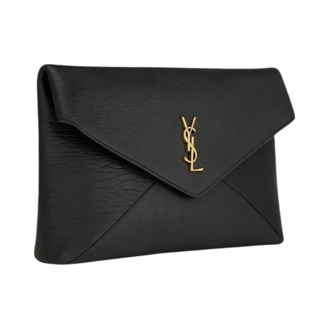 생로랑 램스킨 카산드라 라지 엔벨로프 파우치 블랙(Saint Laurent Cassandre Large Envelope Pouch in Lambskin Black) - 5