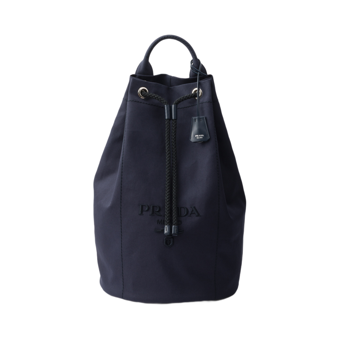 2VY011-2CYA-F0216 Prada Canvas Drawstring Duffle Bag Baltic Blue