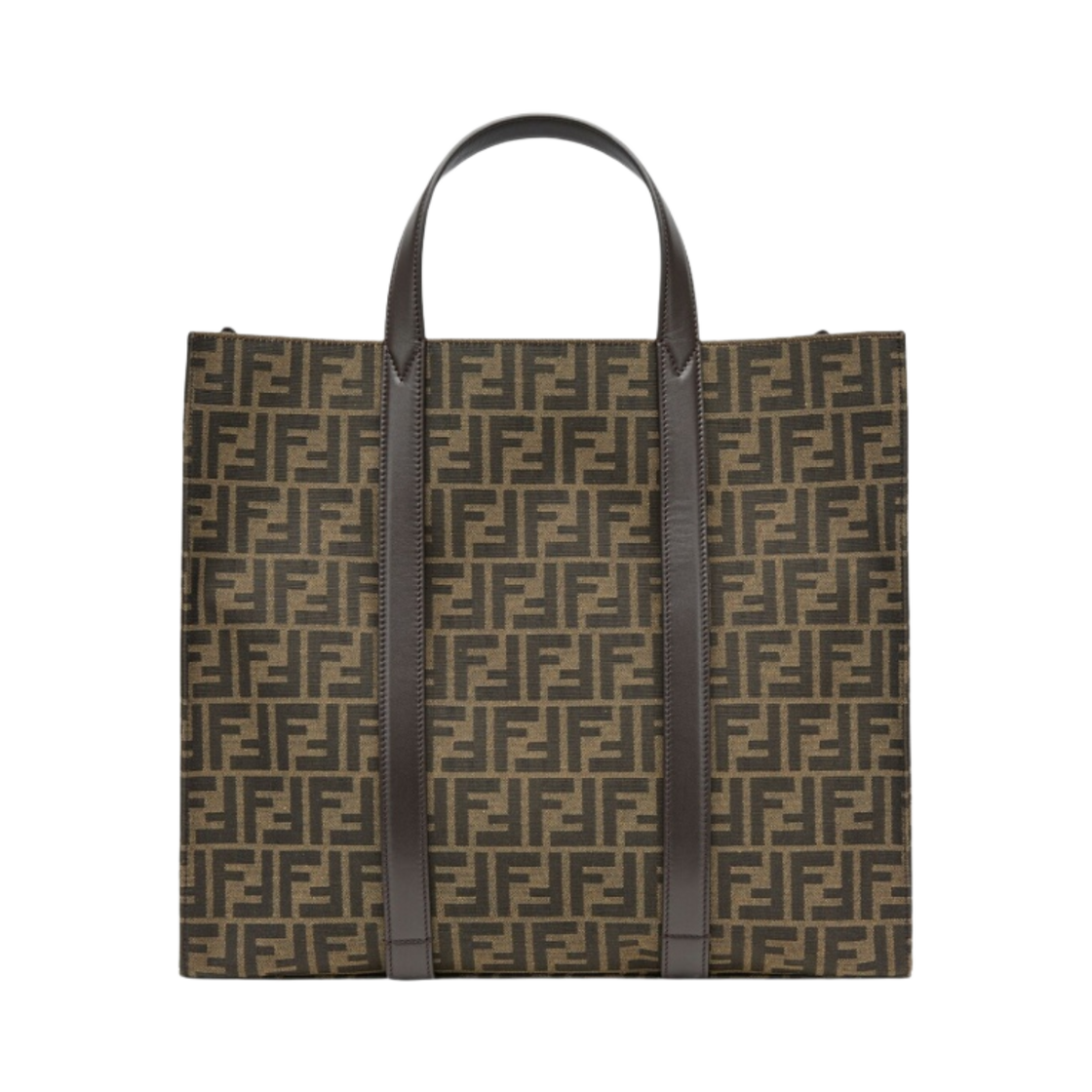 7VA390AG0MF19KW Fendi FF Jacquard Fabric Shopper Bag Multicolor