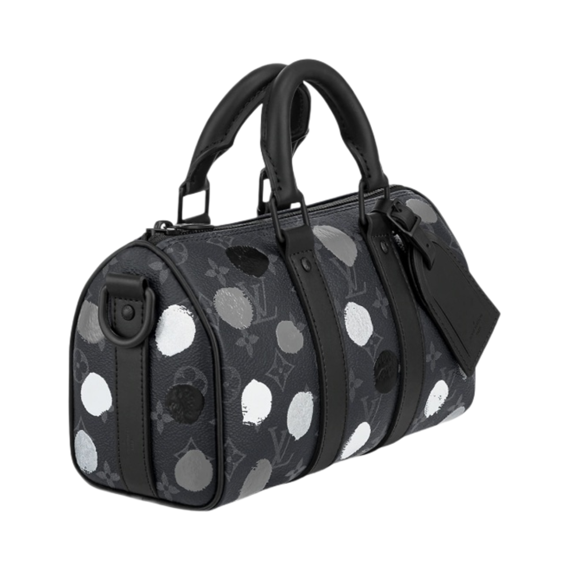 루이비통 x 야요이 쿠사마 키폴 25 블랙 실버(Louis Vuitton x YK Keepall 25 Black Silver) - 2