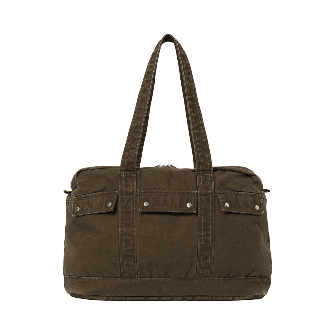 밀로 아카이브 빈티지 플랩 포켓 더플 백 워시드 브라운(Millo Archive Vintage Flap Pocket Duffle Bag Washed Brown)