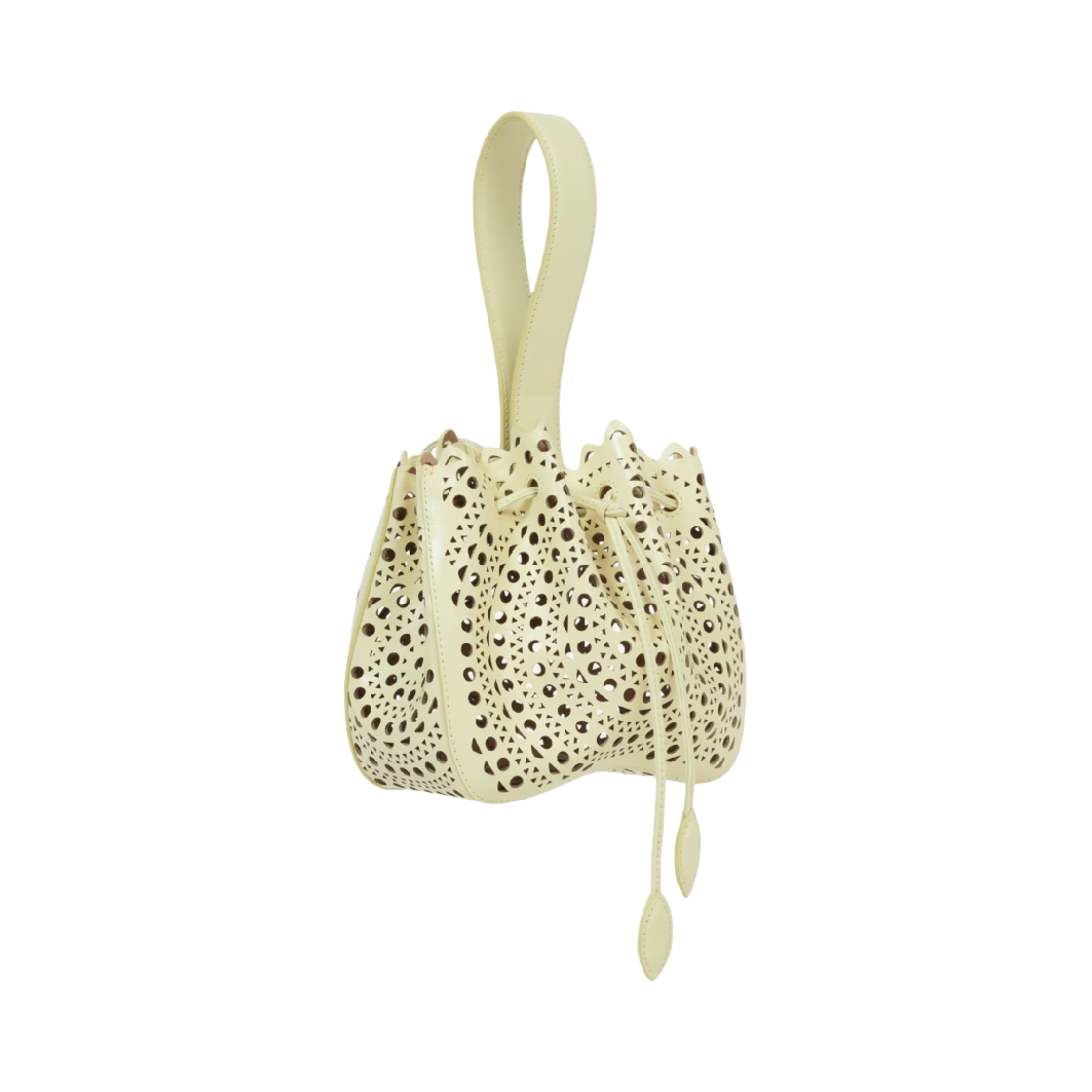 알라이아 뉴 비엔 럭스 카프스킨 로즈 마리 백 옐로우(Alaia Rose Marie Bag in New Vienne Lux Calfskin Yellow) - 2