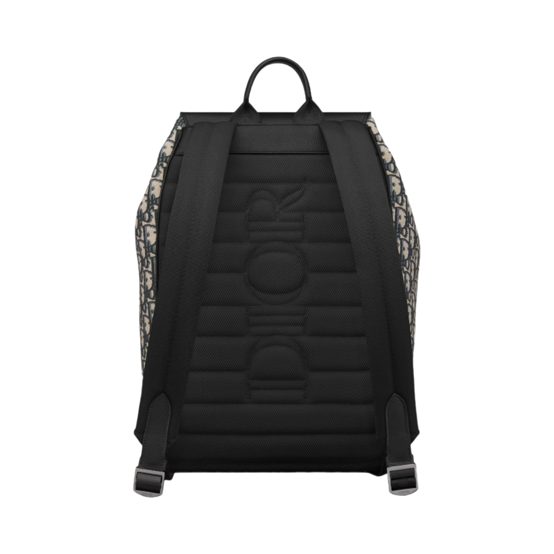 디올 새들 백팩 디올 오블리크 자카드 그레인드 카프스킨 베이지 블랙(Dior Saddle Backpack Dior Oblique Jacquard Grained Calfskin Beige Black) - 2