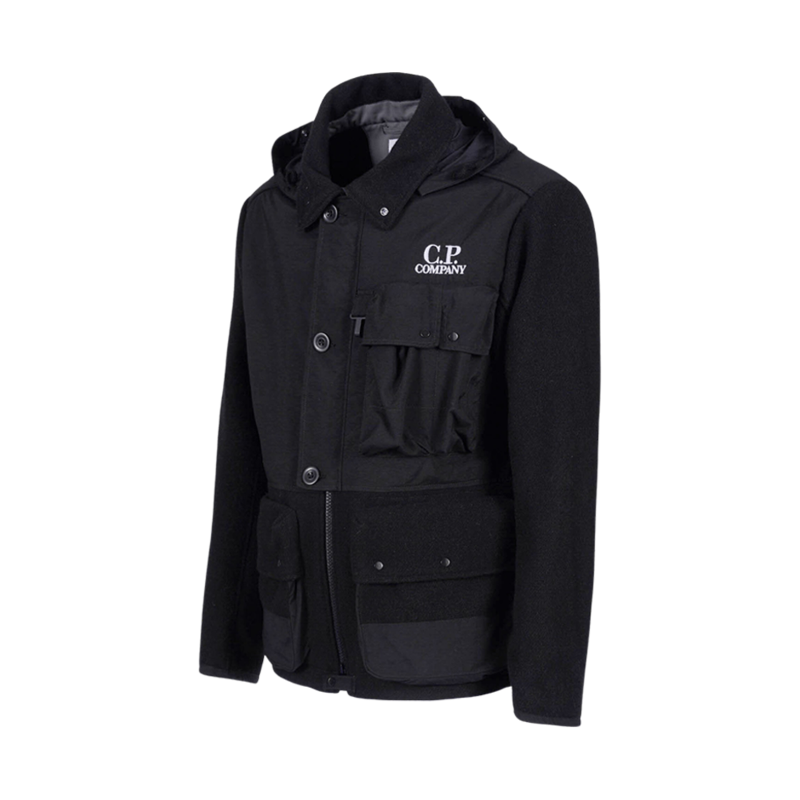 C.P. 컴퍼니 C.P. 더플 믹스드 고글 자켓 블랙 - 23FW(C.P. Company C.P. Duffel Mixed Goggle Jacket Black - 23FW) - 2