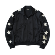 Kapital Smooth Jersey Stuntman & Woman Track Jacket Black
