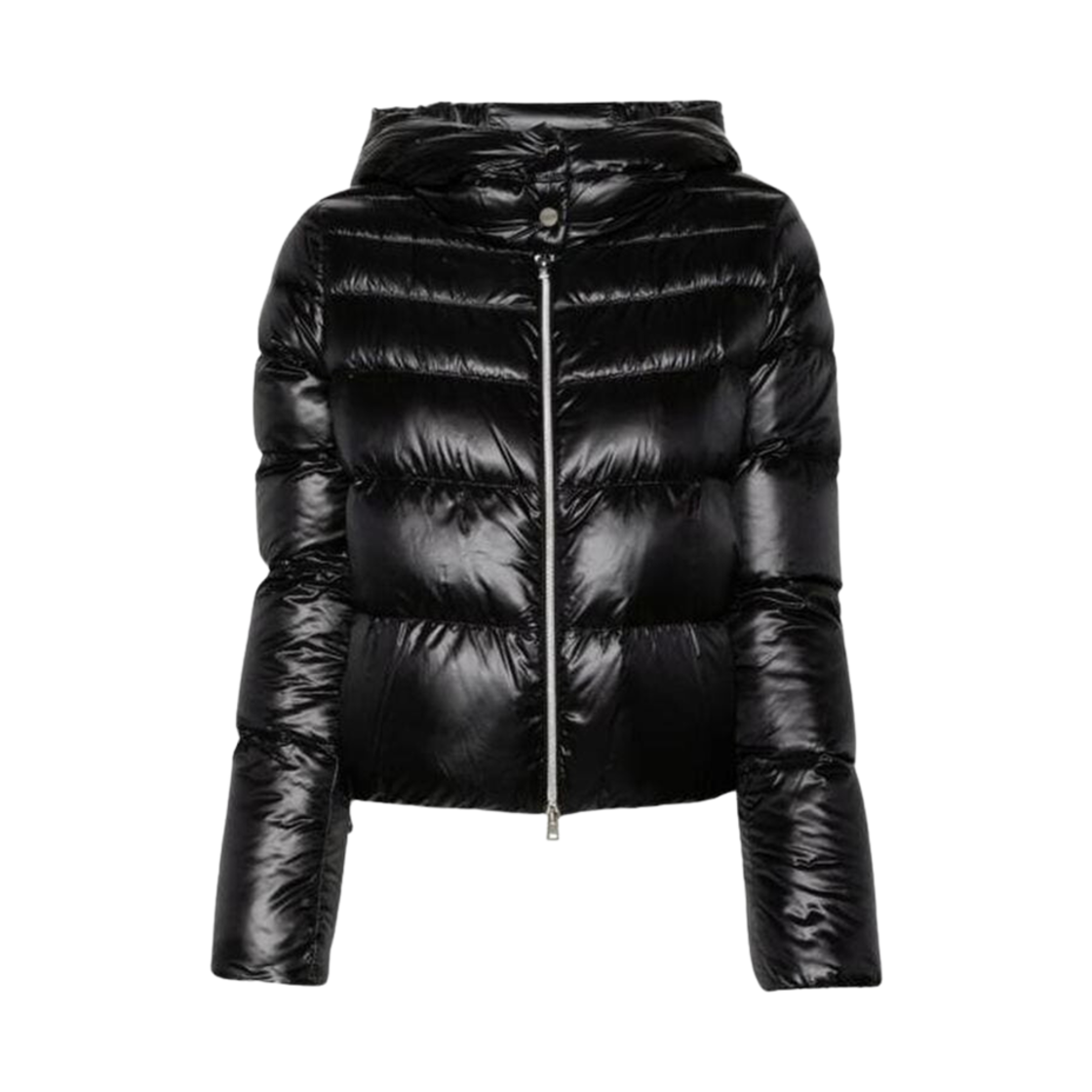 PI00124DR-12017Z-9300 (W) Herno Hooded Bomber Black