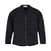 Stone Island 10303 Naslan Light Garment Dyed Overshirt Black - 22FW