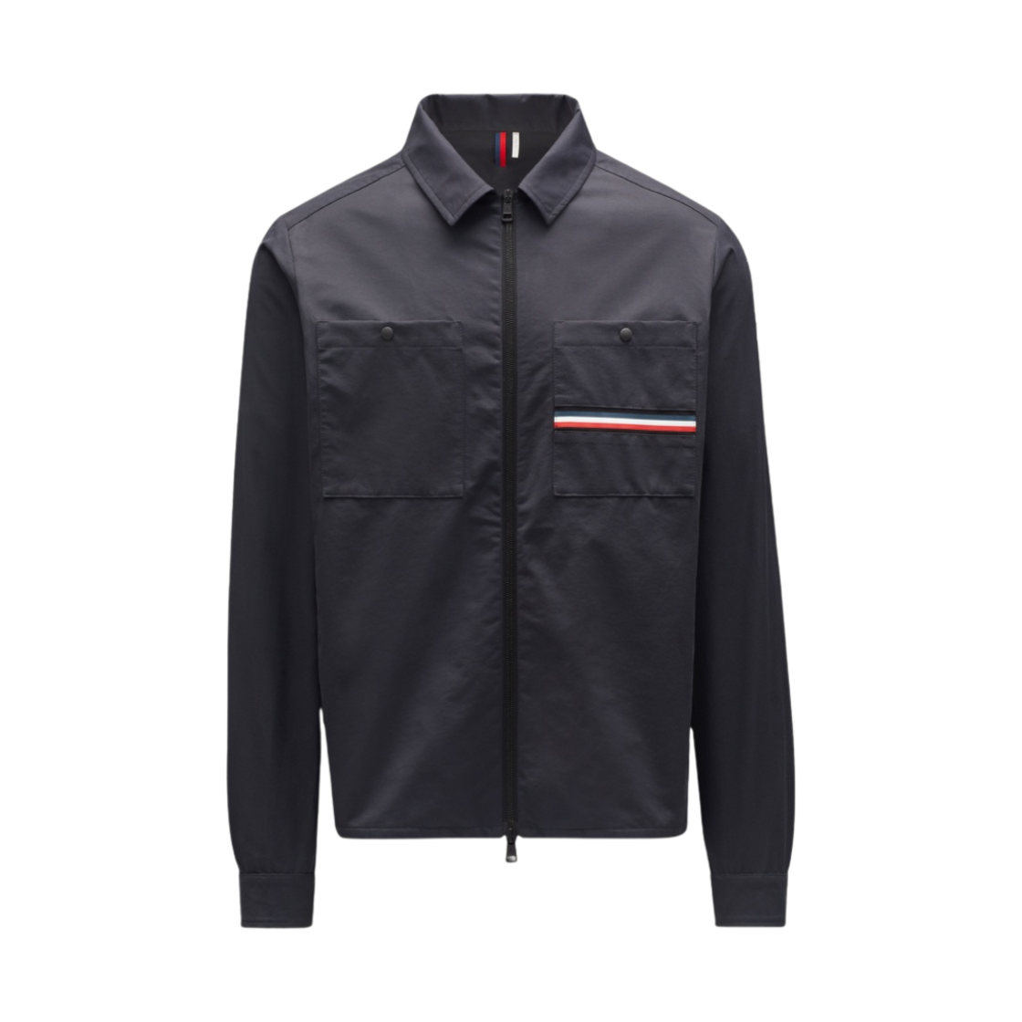 H1-091-1A00151-54ARP-778 Moncler Tricolour Accent Overshirt Navy - 22SS
