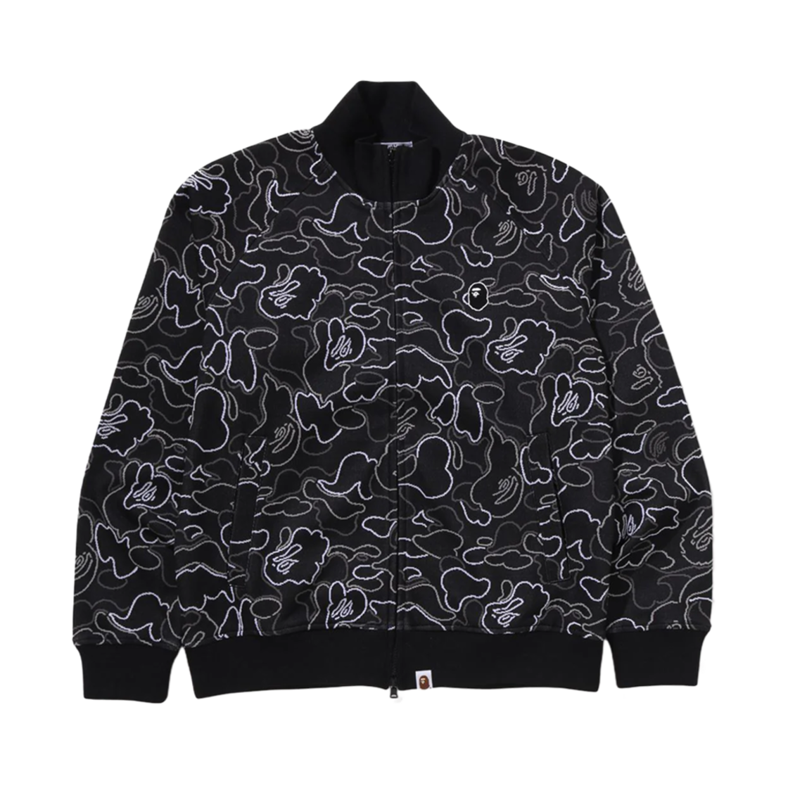 - BAPE Neon Camo Jacquard Track Jacket Black