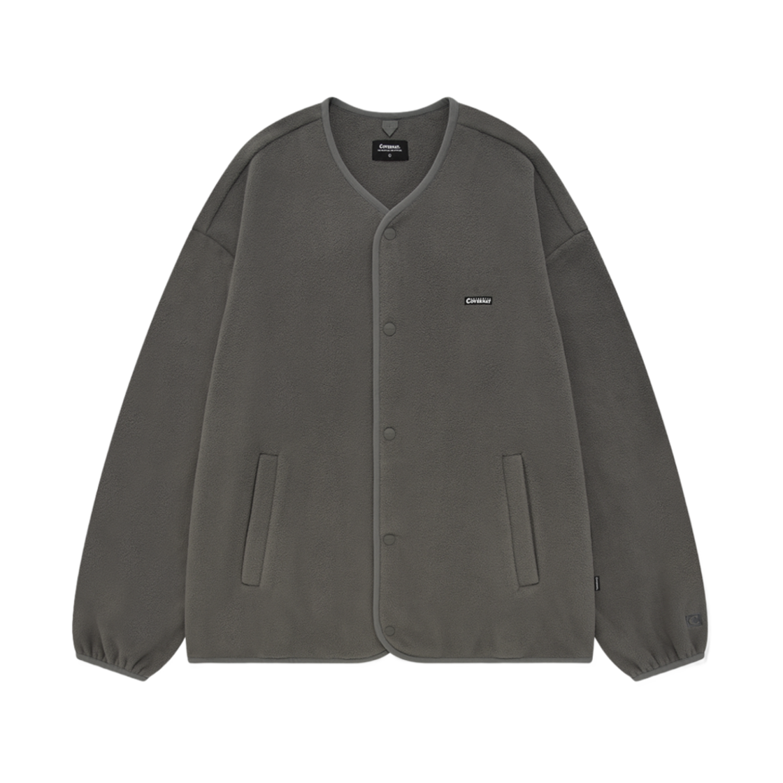 커버낫 플리스 카라리스 자켓 차콜(Covernat Fleece Collarless Jacket Charcoal)