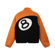 Stussy 8 Ball Sherpa Jacket Orange