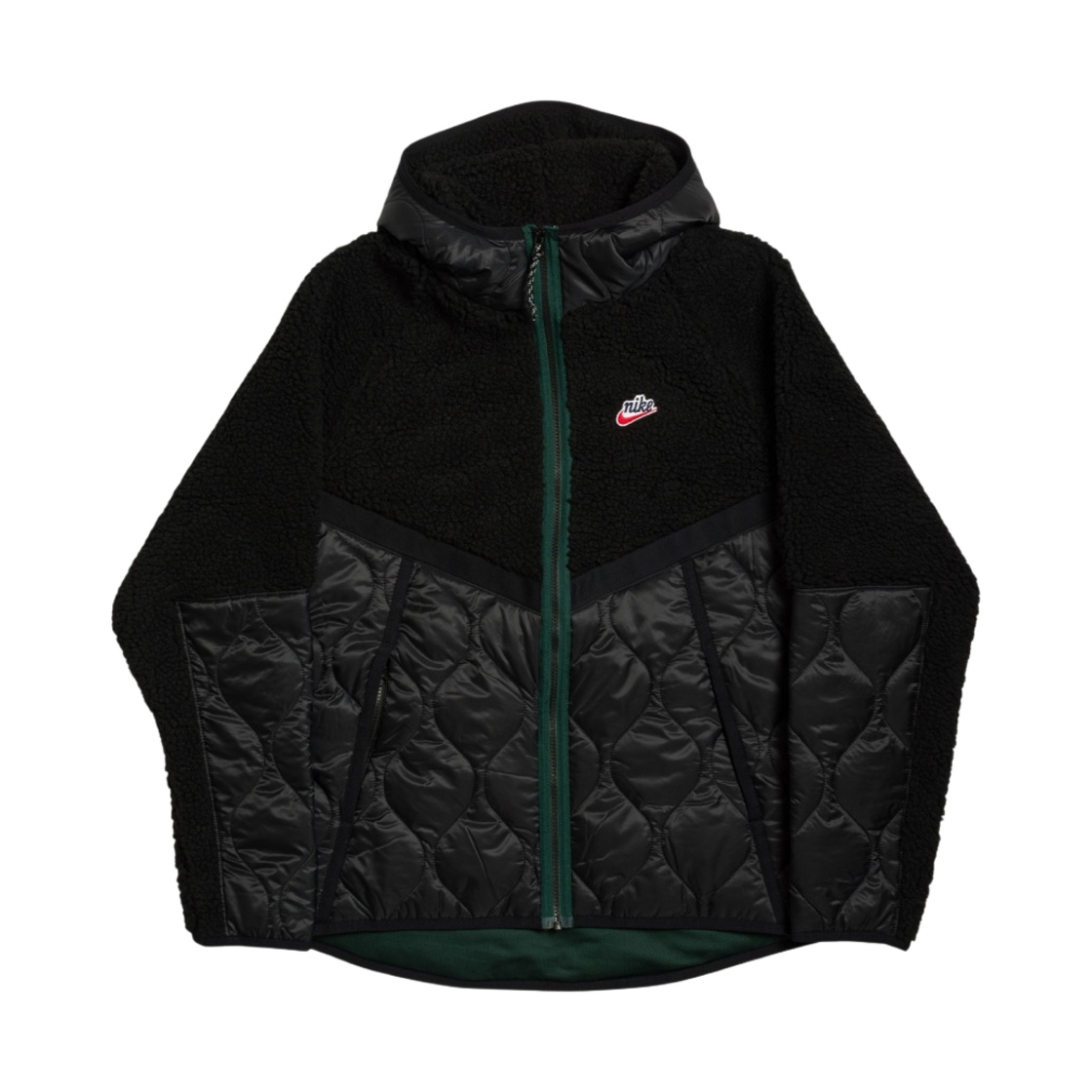 나이키 NSW 헤리티지 윈터 후디드 자켓 블랙 - 아시아(Nike Nsw Heritage Winter Hooded Jacket Black - Asia) - 1