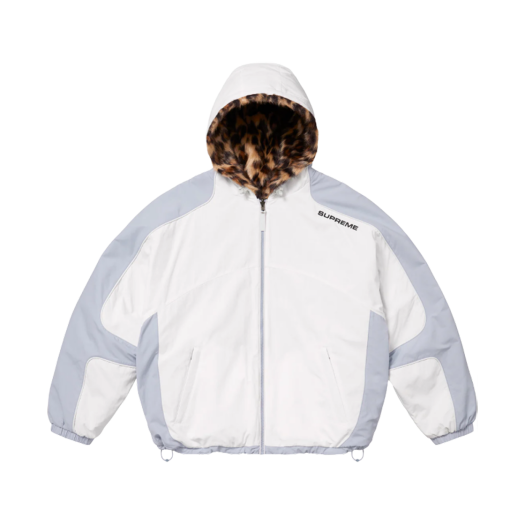 Supreme Faux Fur Reversible Hooded Track Jacket White - 25SS