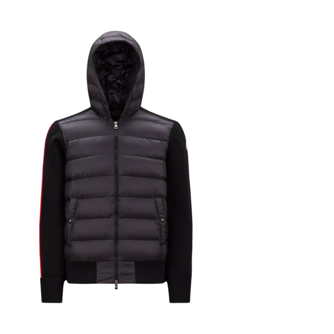 I2-091-9B00008-M1131-999 Moncler Padded Wool Hoodie Black - 23FW