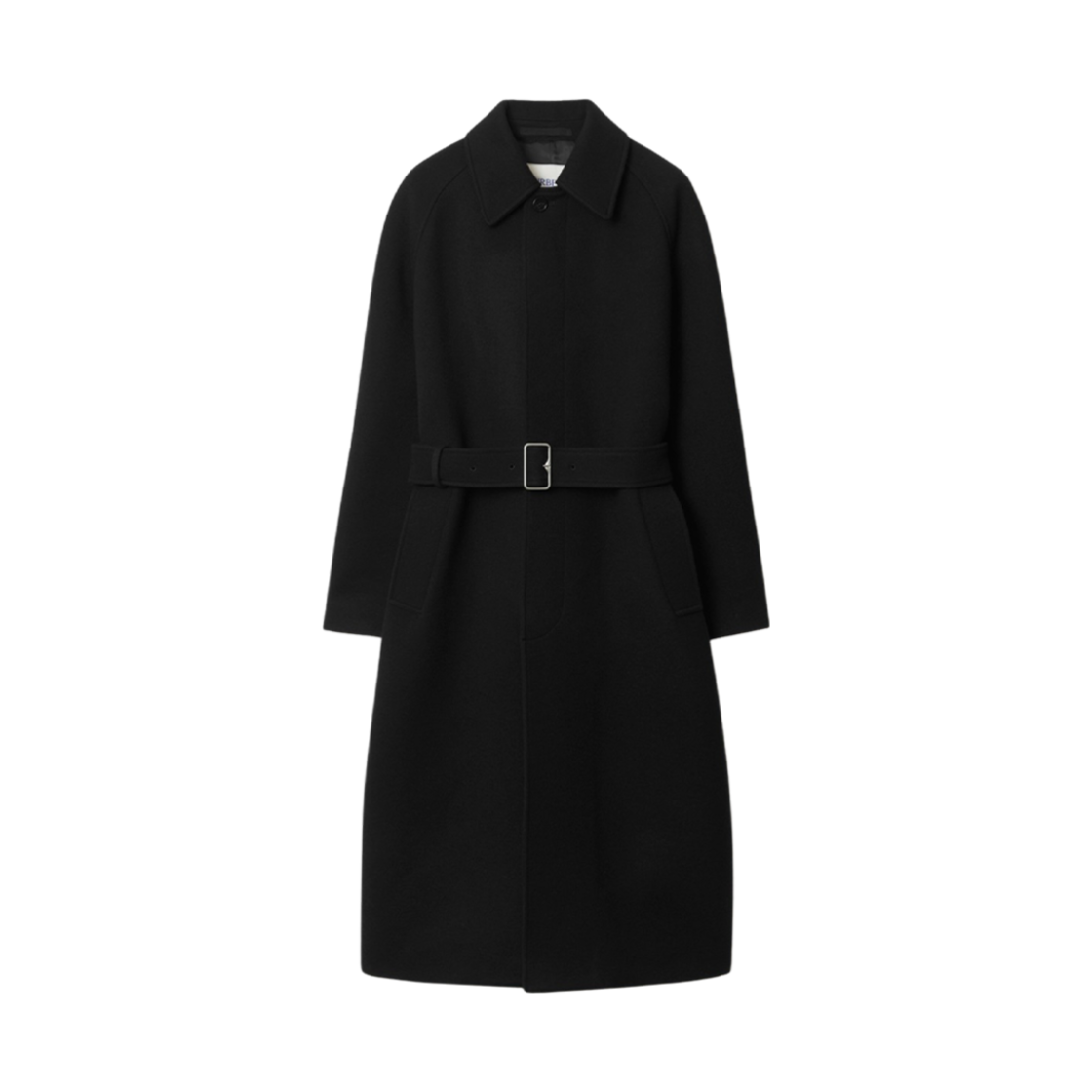 8077901 Burberry Wool Car Coat Black