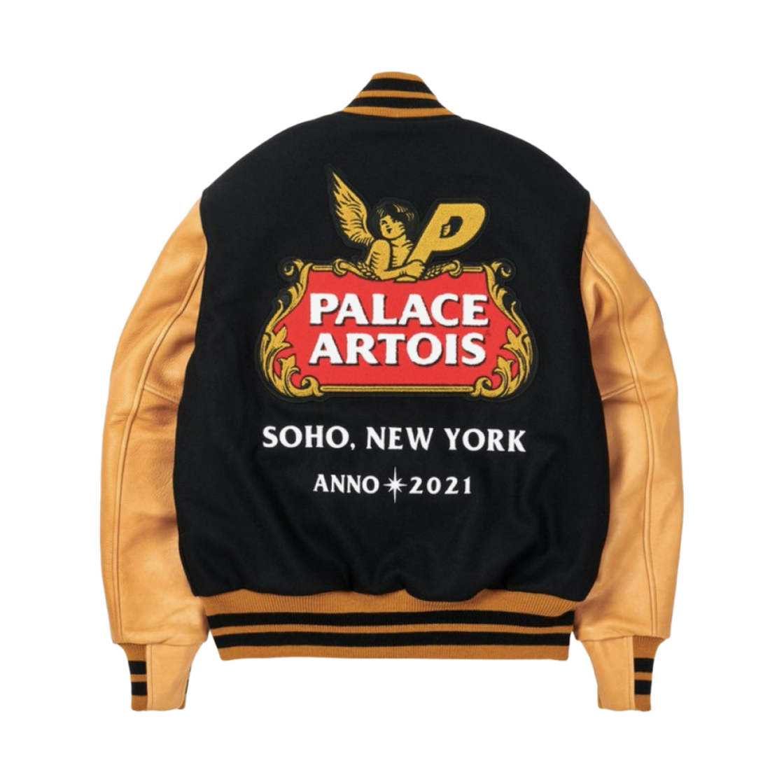 팔라스 x 스텔라 아르투아 울 스타디움 자켓 골드 블랙 - 21FW(Palace x Stella Artois Wool Stadium Jacket Gold Black - 21FW) - 3