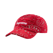 Supreme Velvet Paisley Camp Cap Red - 23FW