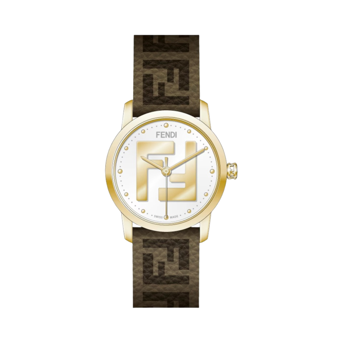 FOW884A2YGF1MH3 Fendi More 29mm Watch Gold Brown