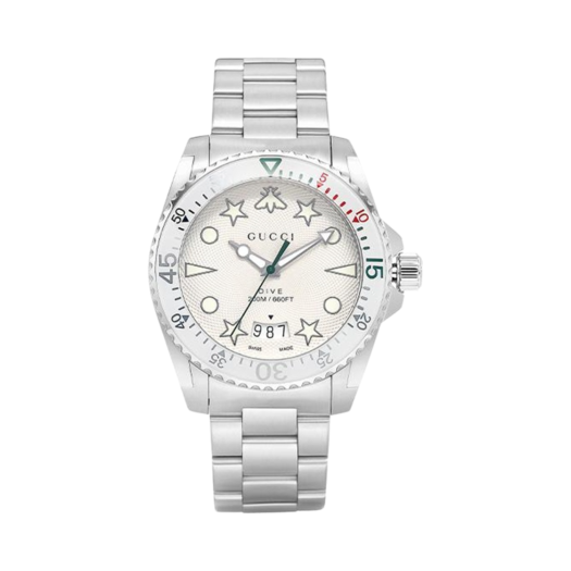 Gucci Dive Quartz 40mm Stainless Steel Silver