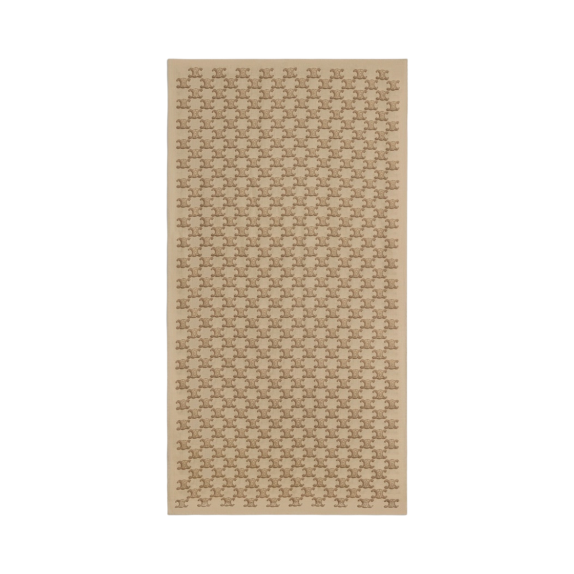 2AWF0174Y-02ET (W) Celine Stole in Monogram Cashmere Muslin Beige
