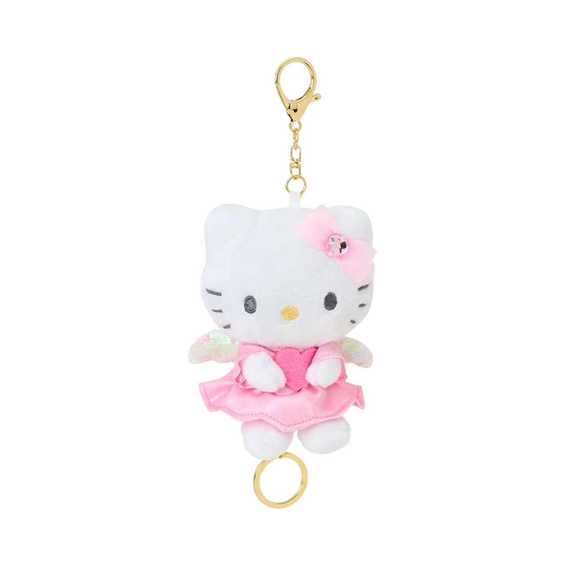 산리오 헬로 키티 릴 엔젤 마스코트 홀더 핑크(Sanrio Hello Kitty Reel Angel Mascot Holder Pink) - 1