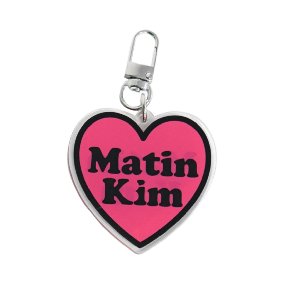 마뗑킴 하트 키링 핫 핑크(Matin Kim Heart Key Ring Hot Pink)