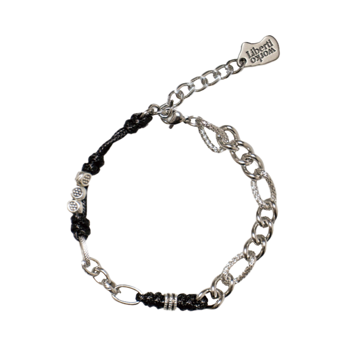리버티워코 큐브 로프 체인 브레이슬릿(Libertiworko Cube Rope Chain Bracelet)