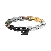 Louis Vuitton Paradise Chain Bracelet Metal with Black Multicolor Silver and Gold