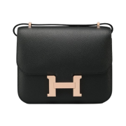 Hermes Constance III Mini 18 Bag Epsom & Rose Gold Noir