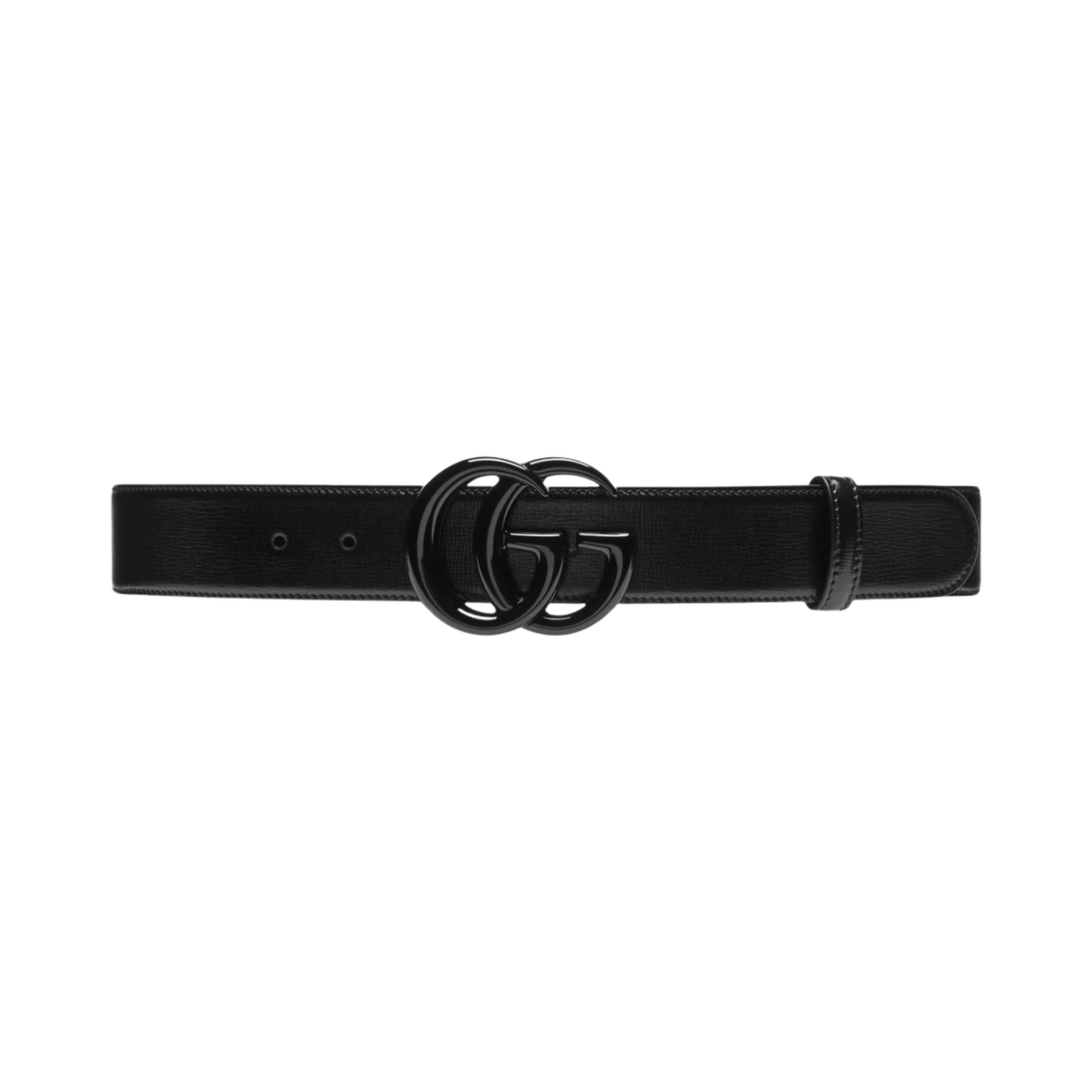 400593-18YXV-1000 Gucci GG Marmont Wide Belt Black